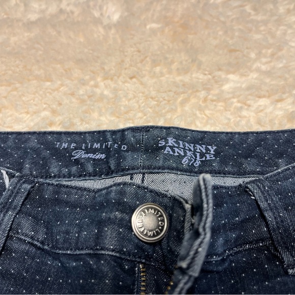 The Limited Blue Polka Dot Skinny Ankle 678 Jeans Classic Style - Picture 5 of 10